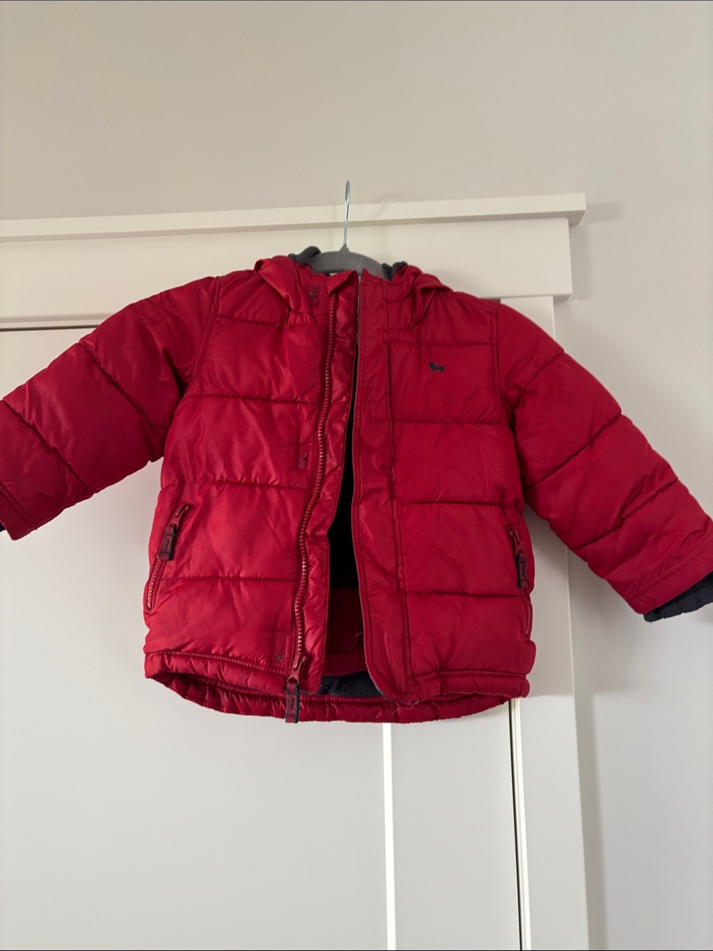 Old Navy Red Hooded Puffer Coat for Kids